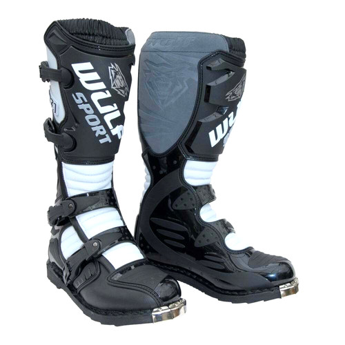 Leather motocross boots - leather,