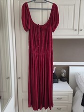 ASOS DESIGN red crinkle midi