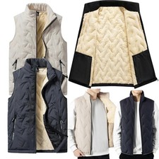 Mens Winter Warm Body Warmer Gillet Waistcoat Gilet Padded Quilted Sleeveless UK