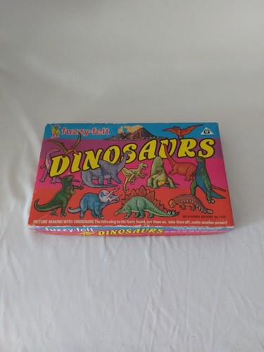 Vintage fuzzy felt dinosaurs - felt,