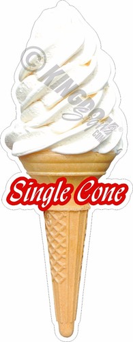 Soft ice cream single - soft, cone