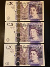 3 x Old British Twenty Pound