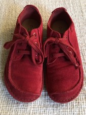 Clarks bright red suede Funny Dream unstructured shoes, 5D