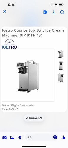 Taylor icetro ice cream - ice,