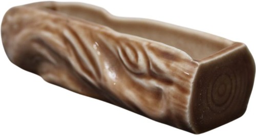 Wade ceramic log - ceramic, brown