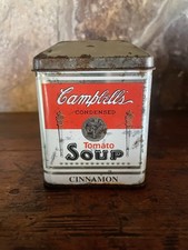 Vintage Campbell’s Cinnamon Tin That Says Condensed Tomato Soup Collectible