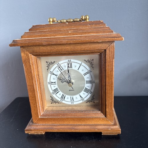 Vintage wooden quartz mantel - wooden,