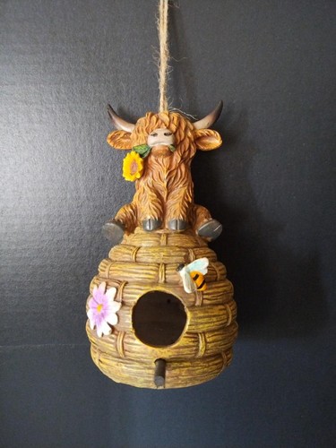 Highland cow coo birdhouse - coo,