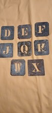 Vintage Letters D,E,F,J,K,Q,W,X Metal Stencil