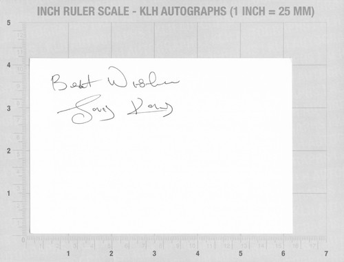 Tony kay hand signed white - tony,