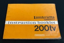 Original Lambretta Innocenti TV 200 GT 200 Owners Instruction Booklet English.