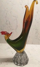 Glass cockerel rooster damage