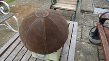 Vintage leather Suede Medicine Ball Gym Equipment Military Army PTI Issue 7lb 