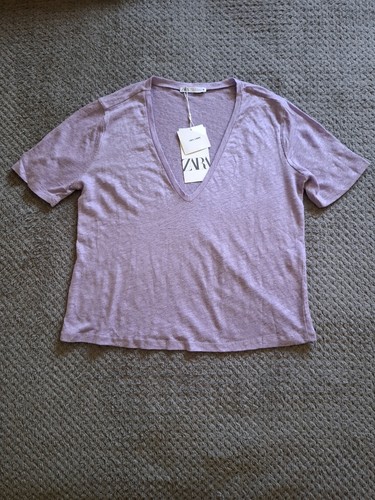 Zara lilac linen - lilac, tshirt