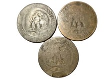 Bundle Of Napoleon III 10 Centimes Coins 1850s/1860s