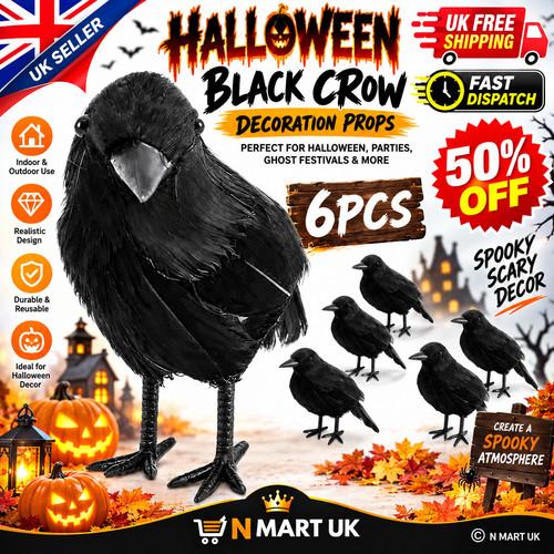 Lifelike halloween black crow - lifelike,