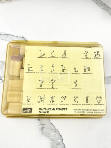 Stampin outline alphabet - stampin, up