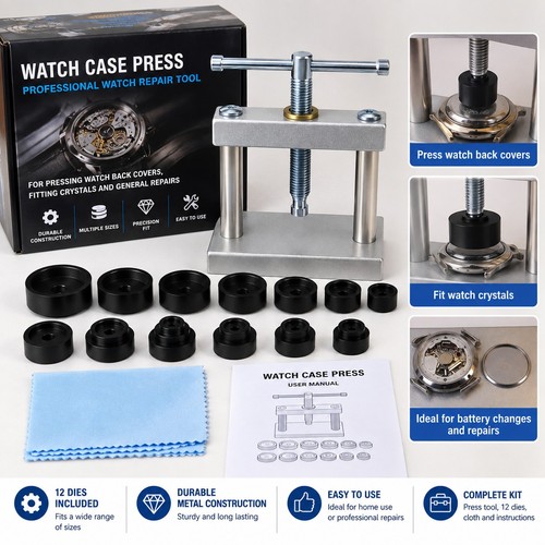 Watch case press tool dies - case,