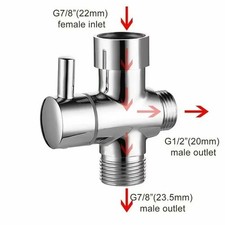 G1/2 Brass 3 Way Shower