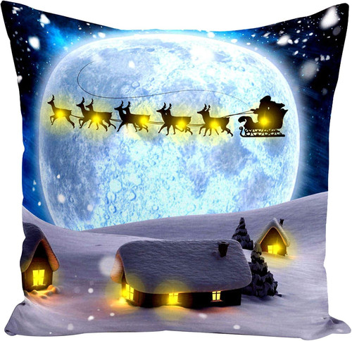 Christmas led light pillow - christmas,