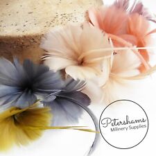 Petite Double Goose Feather Flower for Millinery, Fascinators Over 20 Colours!