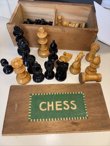 Vintage chess pieces - chess, by