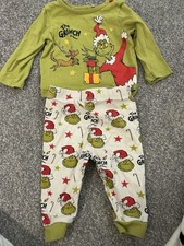 Baby Grinch Christmas Pyjamas 3-6 Months