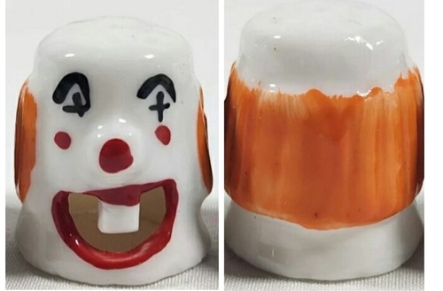 Vintage porcelain orange hair - orange,