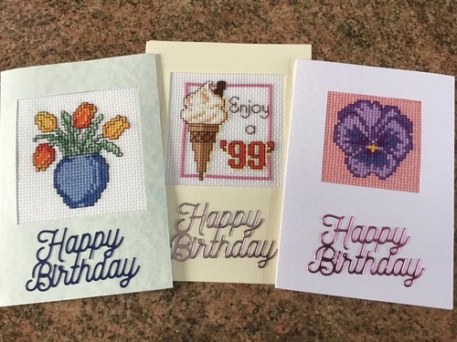 Completed birthday cross - completed,