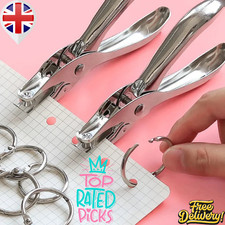 Hole Punch Metal Hand Held One Single Hole Paper Puncher 6mm