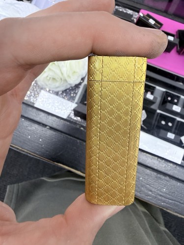 Gold plated cartier lighter - gold,