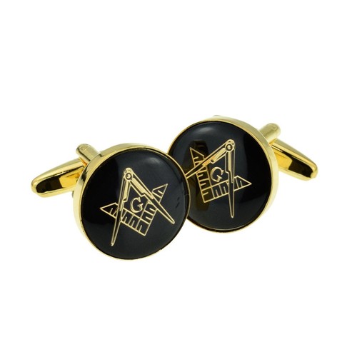 Black gold enamelled masonic - &,