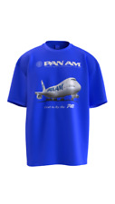 Pan Am 'First to Fly' Boeing 747 T-Shirt Planespotting Airline Planes