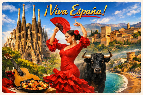 New spain icons novelty fridge - spain,