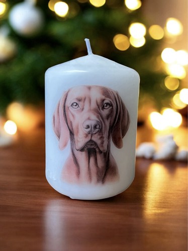 Vizsla dog candle 8cm - vizsla,