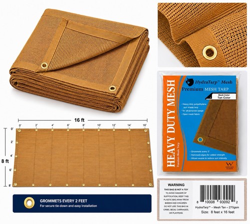 Tan mesh screen - tan, shade