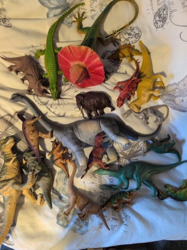Plastic toy dinosaur - toy, bundle