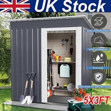 5 x 3ft Garden Shed Galvanised