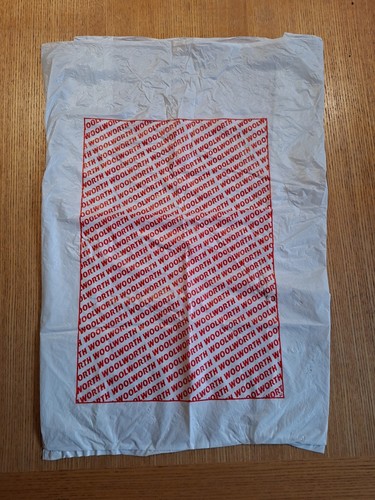 Woolworth thin plastic bag - woolworth,
