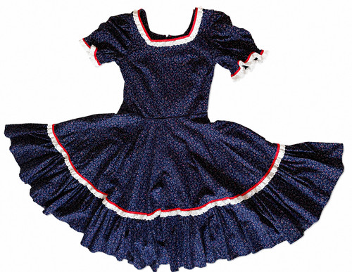 Vintage navy calico print - vintage,