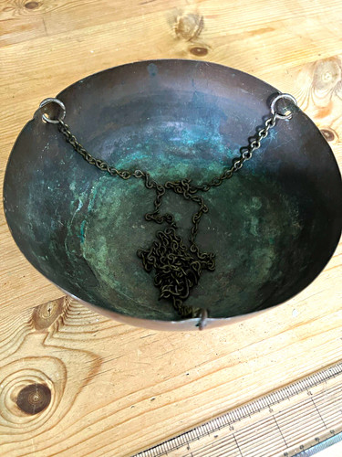 Round copper hanging - hanging, bowl