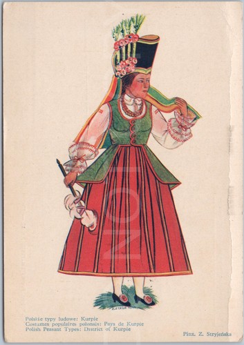 Vintage postcard polish folk - vintage,