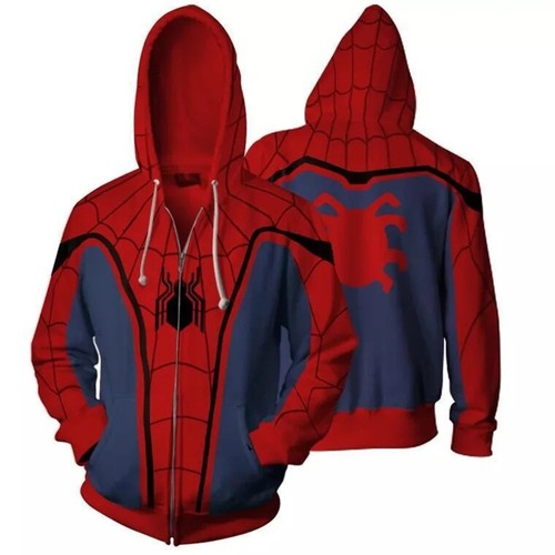 Spiderman hoodie printed - 3d,