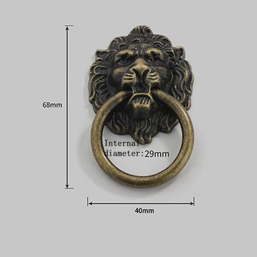 6pcs alloy lion head knob - lion,