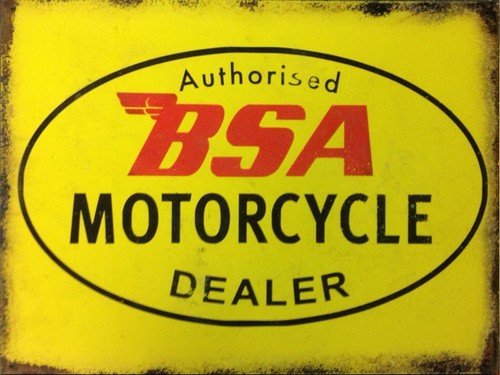 Bsa motorcycle dealer retro - motorcycle,