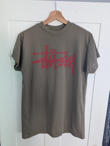 Stussy logo shirt olive - logo,
