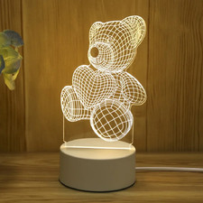 3D Creative Bear Lamp Acrylic