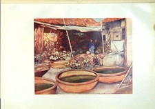 Original Old Antique Print