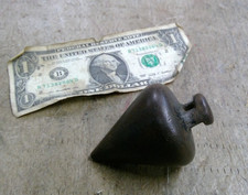 Antique Plumb Bob Turnip Shape Sharp Rare Old Tool Unmarked Solid Metal Steel