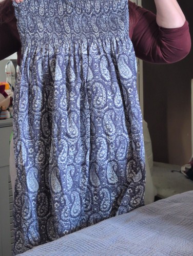 Blue pasley print dress size - pasley, dress.